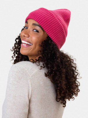 Merino Wool Hat - Bubblegum Pink