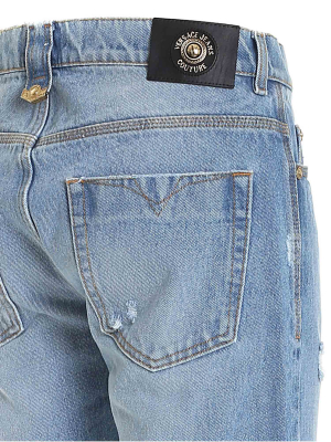 Versace Jeans Couture Distressed Denim Shorts