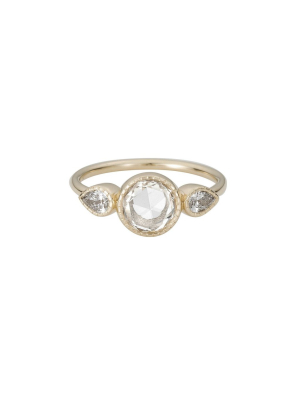 Rc Round Diamond Pear Ring