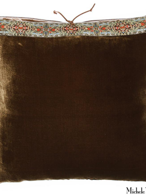 Silk Velvet Pillow Antique Bronze 20x20