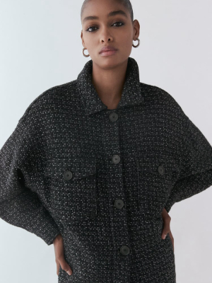 Textured Weave Overshirt