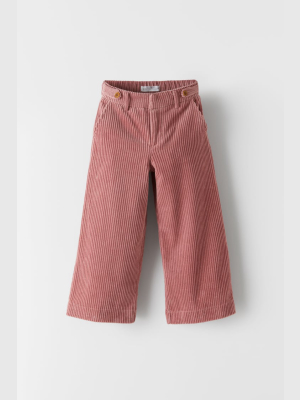 Strap Waist Corduroy Pants