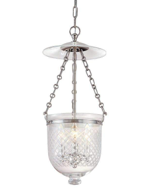 Hampton 3 Light Pendant Polished Nickel