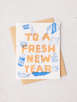 Egg Press Fresh New Year Card