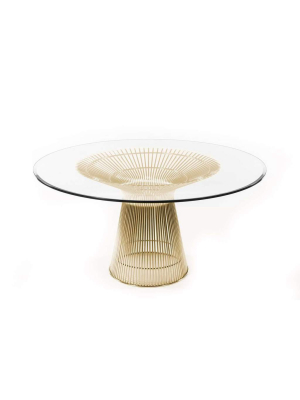 Platner Dining Table - Gold 54"