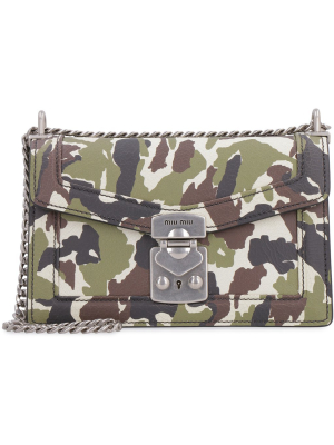 Miu Miu Camouflage Print Crossbody Bag