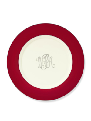 Pickard Color Sheen Charger Plate, Red Platinum