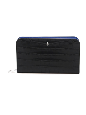 Alexander Mcqueen Embossed Zip-around Wallet