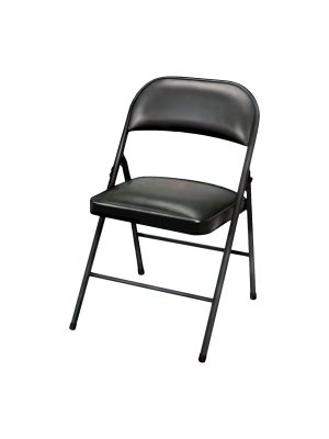 Folding Chair Vinyl Padded Black - Plastic Dev Group