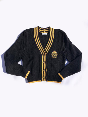 Knit Cardigan With Feminist Crest