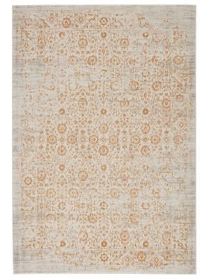 Jaipur Living Jasiel Trellis Gold/ Light Gray Runner Rug (2'6"x8')