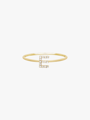 Diamond Initial Ring