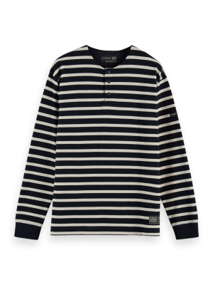 Stripe Long Sleeve Henley