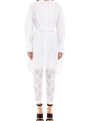 Alexander Mcqueen Lace Trim Shirt Dress