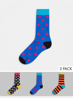 Hs By Happy Socks 3 Pack Gift Set