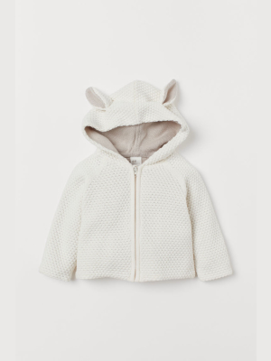 Hooded Cotton Cardigan