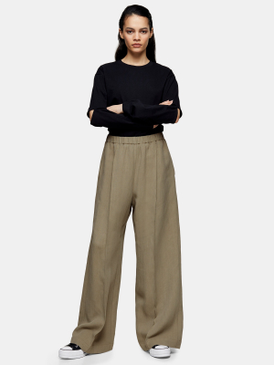 **olive Fluid Sweatpants By Topshop Boutique