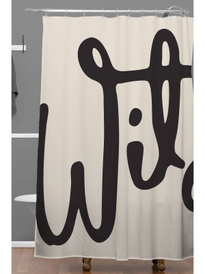 Urban Wild Studio Abstract Shower Curtain Brown - Deny Designs