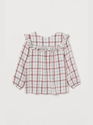 Ruffle-trimmed Blouse