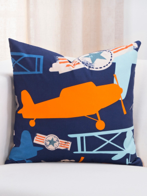 Take Flight Accent Throw Pillow With Sham Navy - Crayola