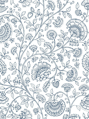 Paisley Trail Peel-and-stick Wallpaper In Midnight Blue By Nextwall