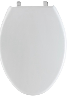 Bemis 1900ss Elongated Commercial Plastic Closed Front Toilet Seat With Self-sustaining Stainless Steel Hinge