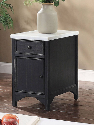 Wellsley 1 Drawer Side Table White/antique Black - Homes: Inside + Out