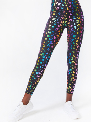 Rainbow Cheetah Foil Uplift Leggings