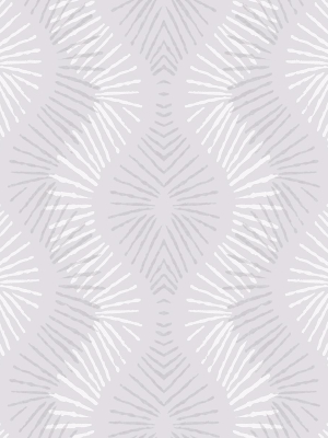 Feliz Beaded Ogee Wallpaper In Silver From The Celadon Collection By Brewster Home Fashions