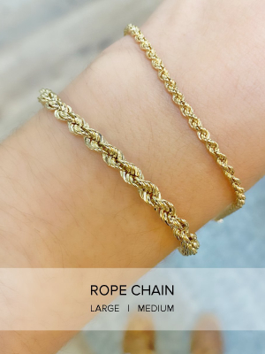 14k Large Rope Chain Bracelet