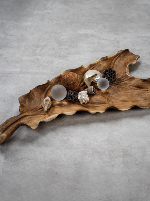 Bali Reclaimed Teak Leaf Tray