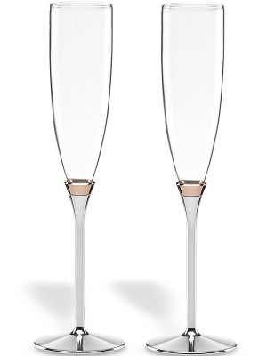 Rosy Glow™ 2-piece Champagne Flute Set