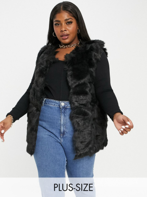 Missguided Curve Bubble Vest In Black