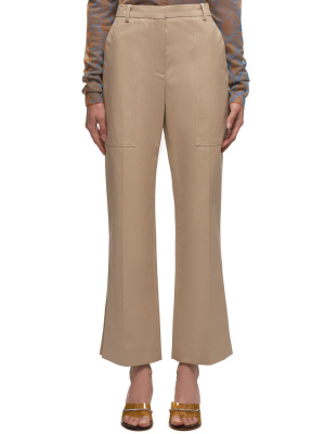 Vented Flare Trousers (20ecpa017co0916-khaki)