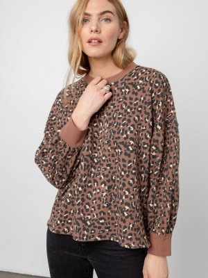 Rails Womens Reeves Sweater - Mountion Leopard
