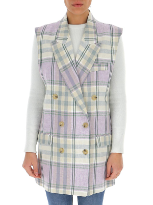 Isabel Marant Étoile Checked Sleeveless Jacket