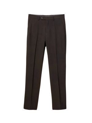 Cave Bi-stretch Flat Front Suit Pant - Black