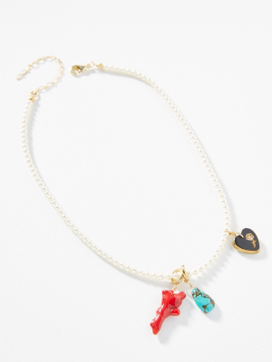 Ayana Designs Pearl Charm Necklace