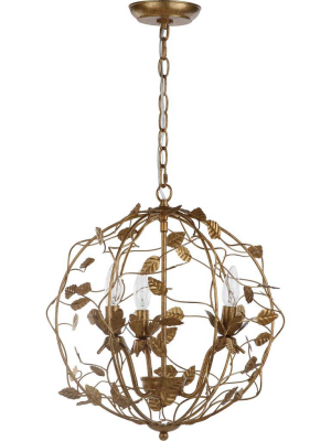 Aurelia Cage Chandelier Gold Leaf