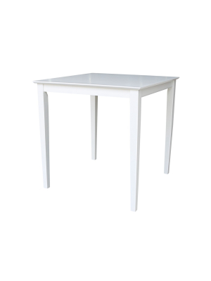 Solid Wood 36" Square Dining Table White - International Concepts