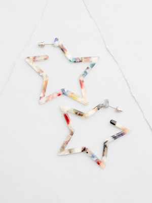 Star Quality Marbled Earrings