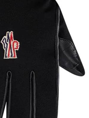 3 Moncler Grenoble Leather-trimmed Shell Ski Gloves
