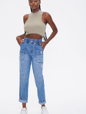 Paperbag Cuffed Jeans