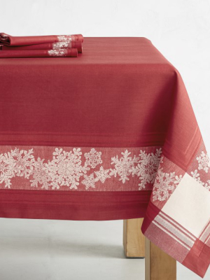 Snowfall Jacquard Tablecloth