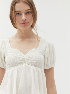 Uo Angelo Smocked Bodice Top