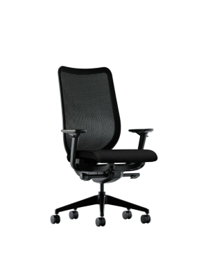 Nucleus Mesh Task Chair With Adjustable Arms Black - Hon