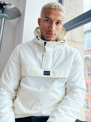 Jack & Jones Originals Overhead Jacket In Off White