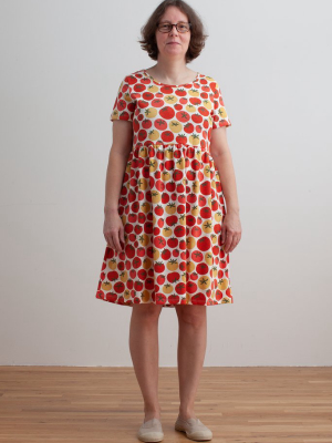 Women's Stockholm Dress - Tomatoes Red & Yellow