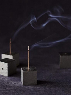 Silver Cube Incense Burner