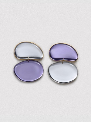 Asymmetrical Mirror Egg Earrings